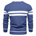Men’s Striped Long Sleeve Knit Pullover Sweater