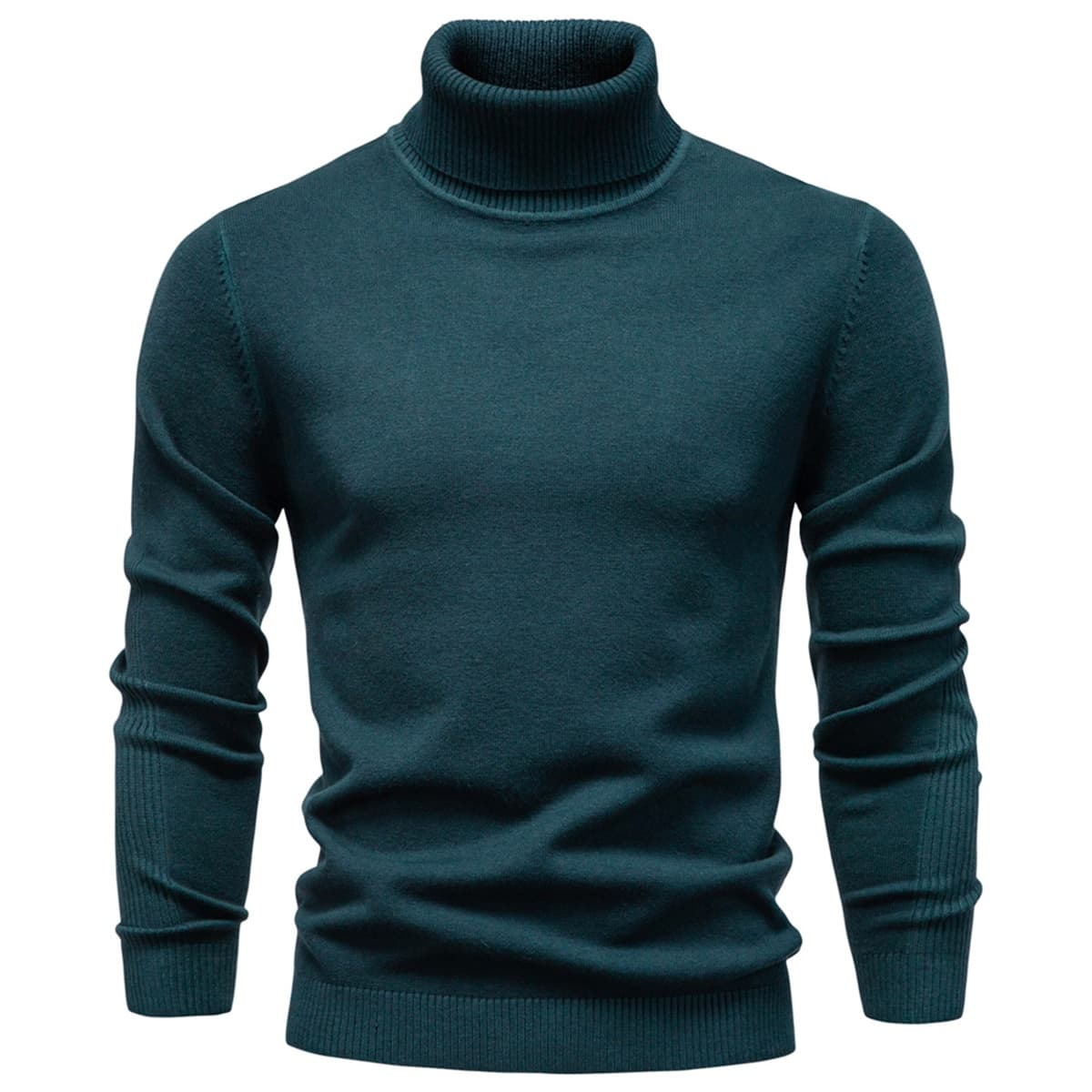 Men’s Slim Fit High Neck Pullover Sweater