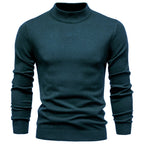 Men’s Solid Mockneck Pullover Sweater
