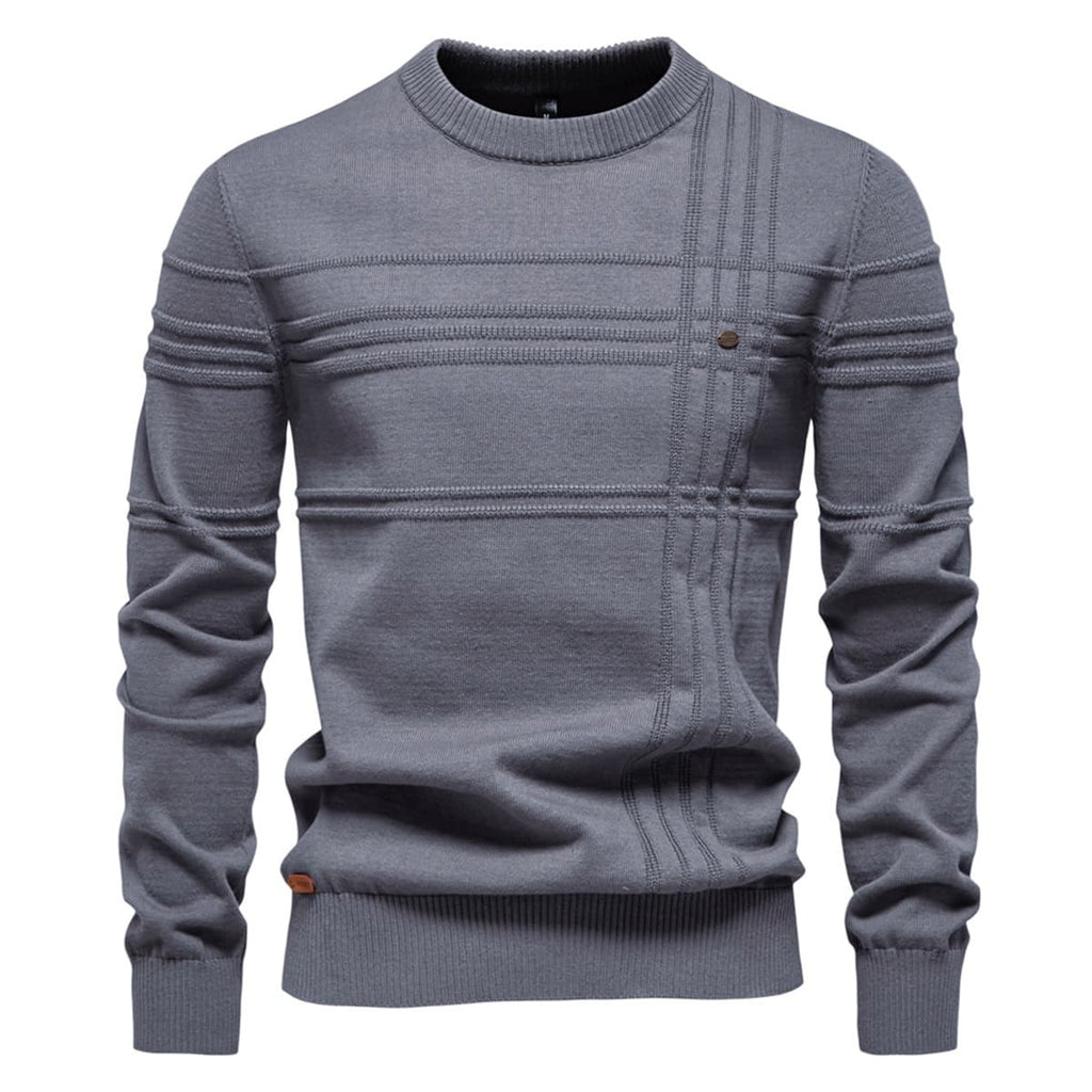 Men’s Geometric Ribbed Knit Pullover