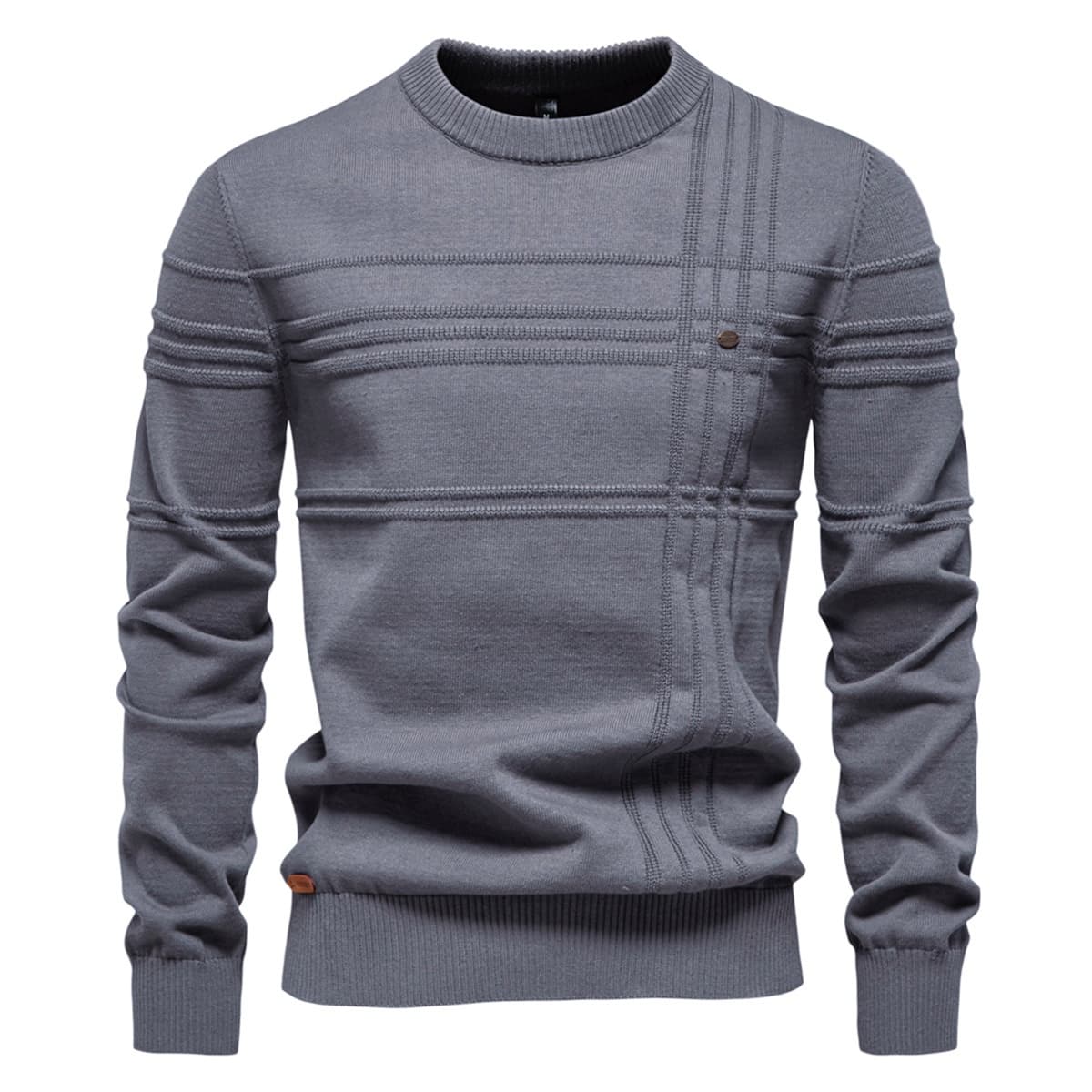 Men’s Geometric Ribbed Knit Pullover