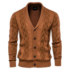 Men’s Argyle Button Front Cardigan Sweater
