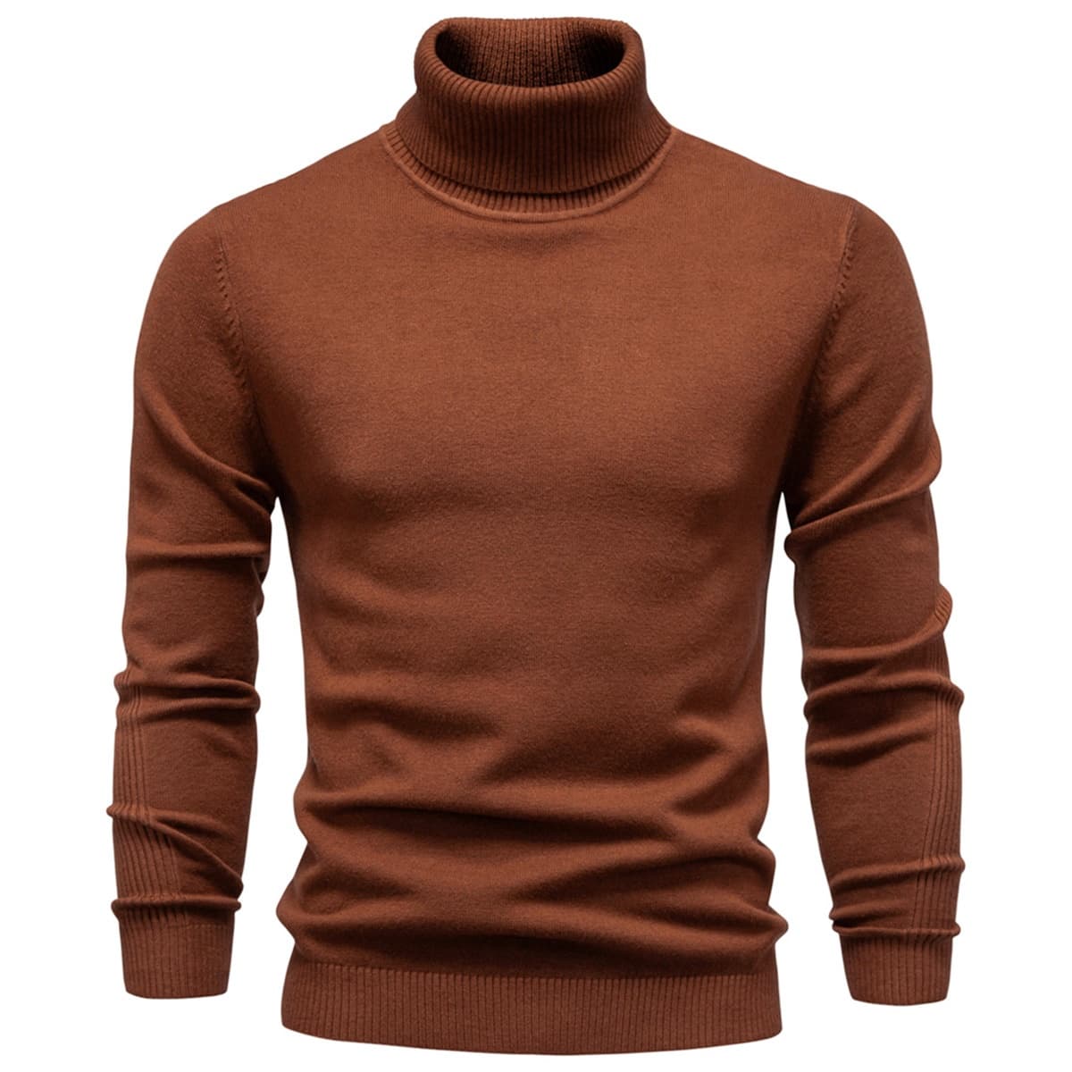 Men’s Slim Fit High Neck Pullover Sweater