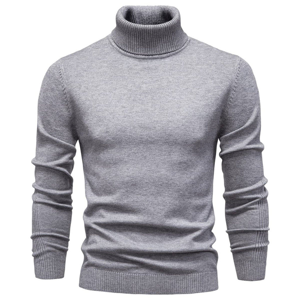 Men’s Slim Fit High Neck Pullover Sweater