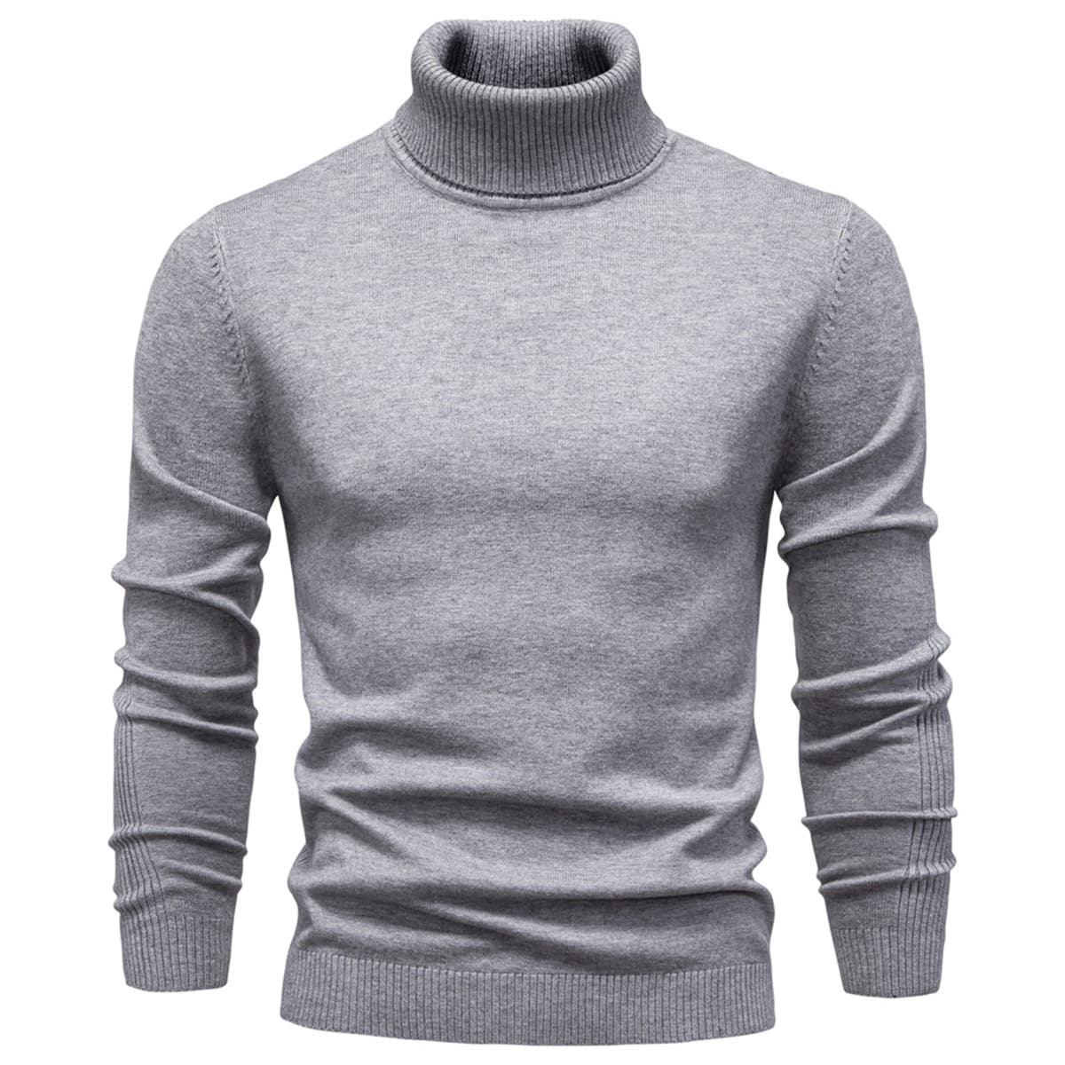 Men’s Slim Fit High Neck Pullover Sweater