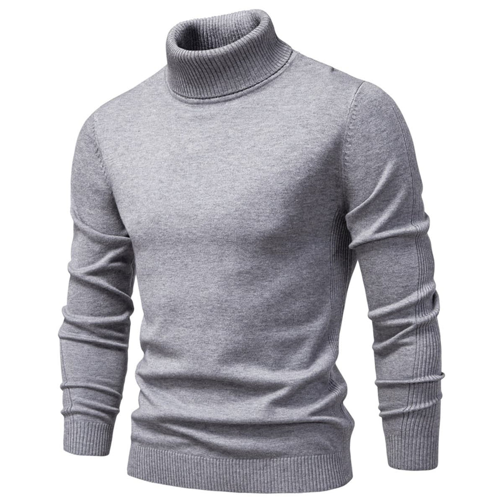 Men’s Slim Fit High Neck Pullover Sweater