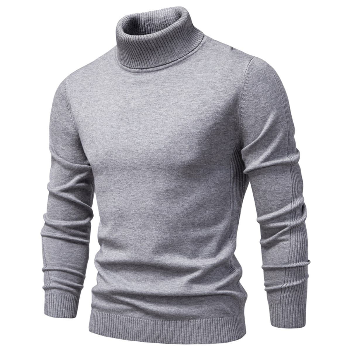 Men’s Slim Fit High Neck Pullover Sweater