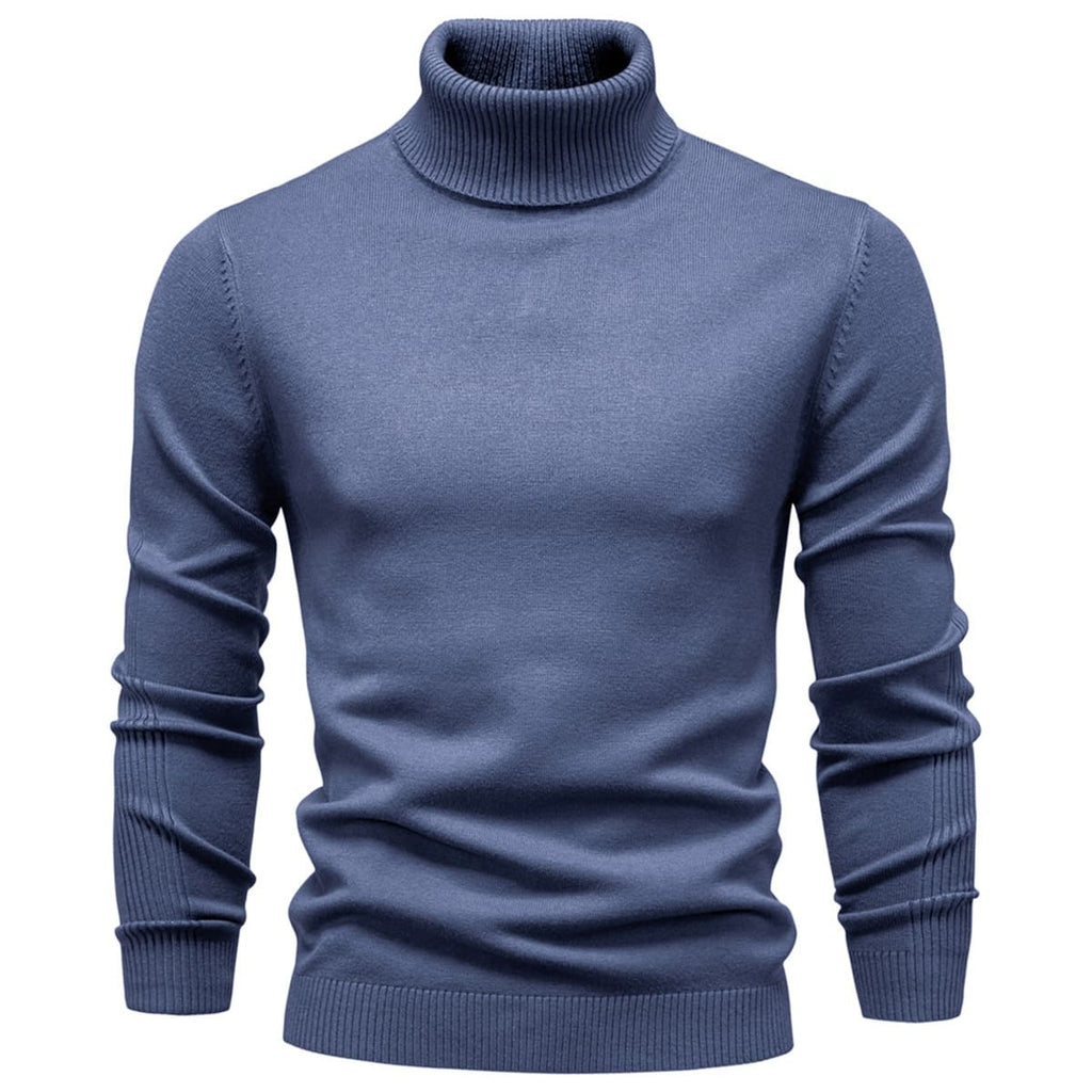 Men’s Slim Fit High Neck Pullover Sweater