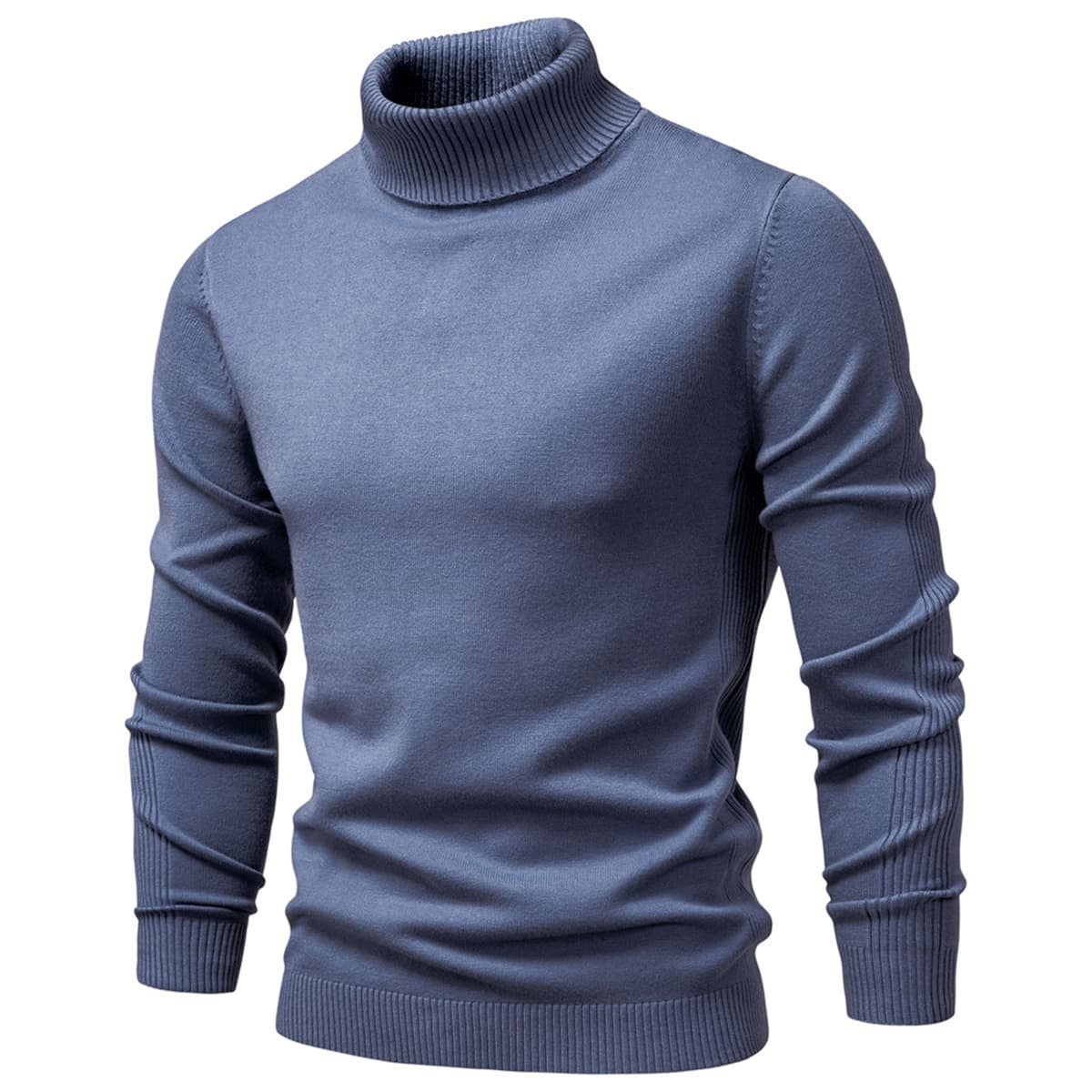 Men’s Slim Fit High Neck Pullover Sweater