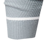 Men’s Striped Long Sleeve Knit Pullover Sweater