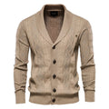 Men’s Argyle Button Front Cardigan Sweater