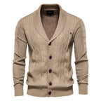 Men’s Argyle Button Front Cardigan Sweater