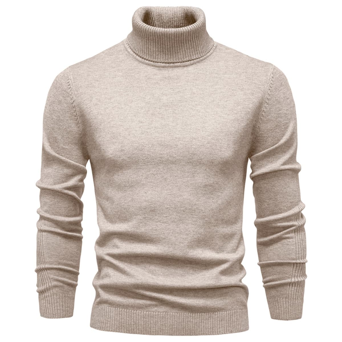 Men’s Slim Fit High Neck Pullover Sweater