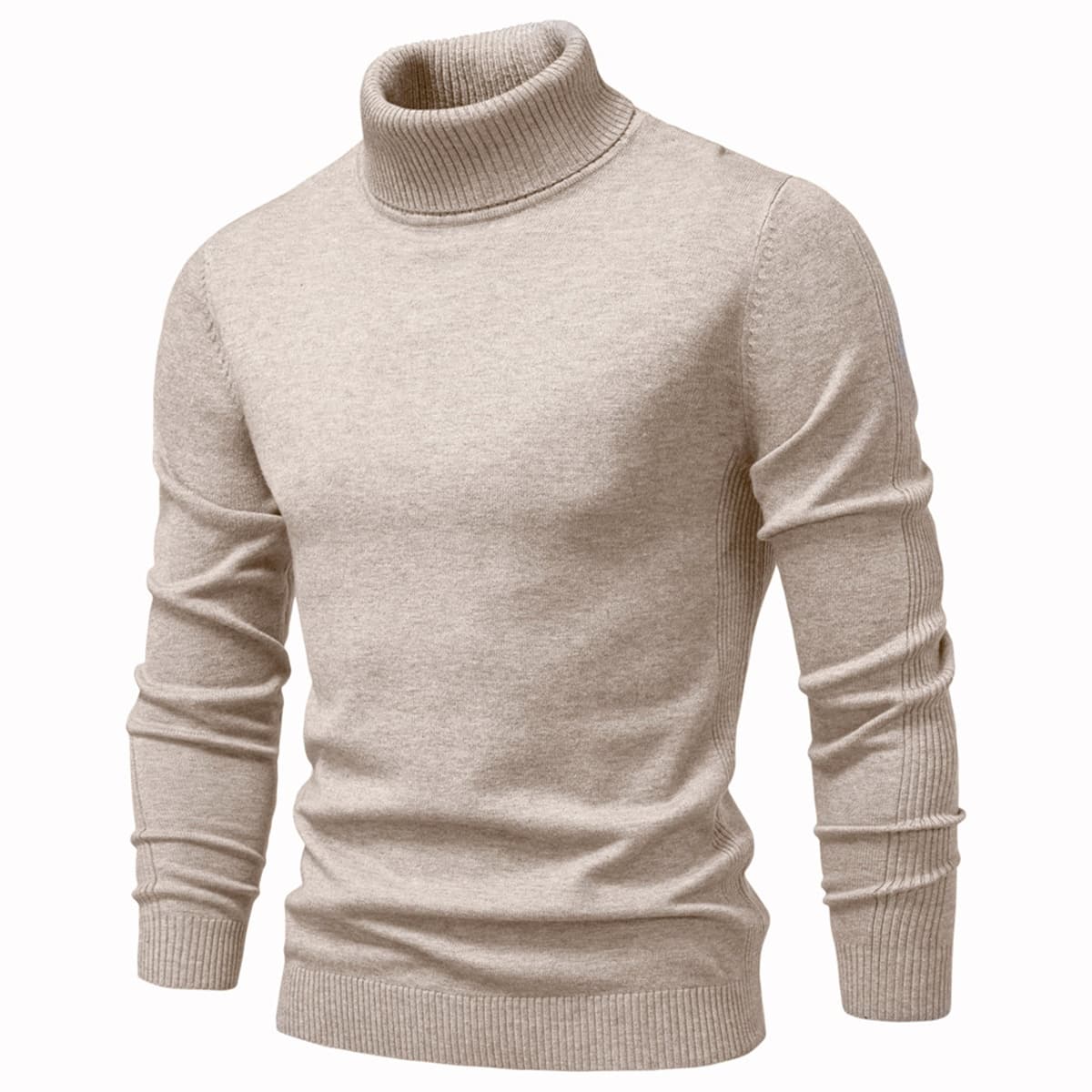 Men’s Slim Fit High Neck Pullover Sweater