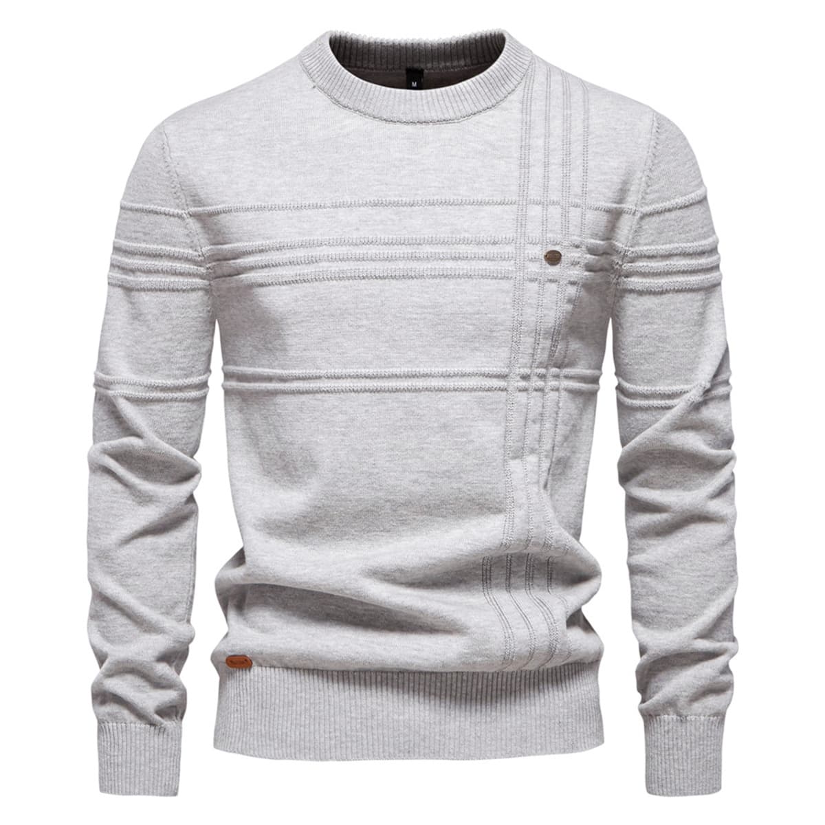 Men’s Geometric Ribbed Knit Pullover