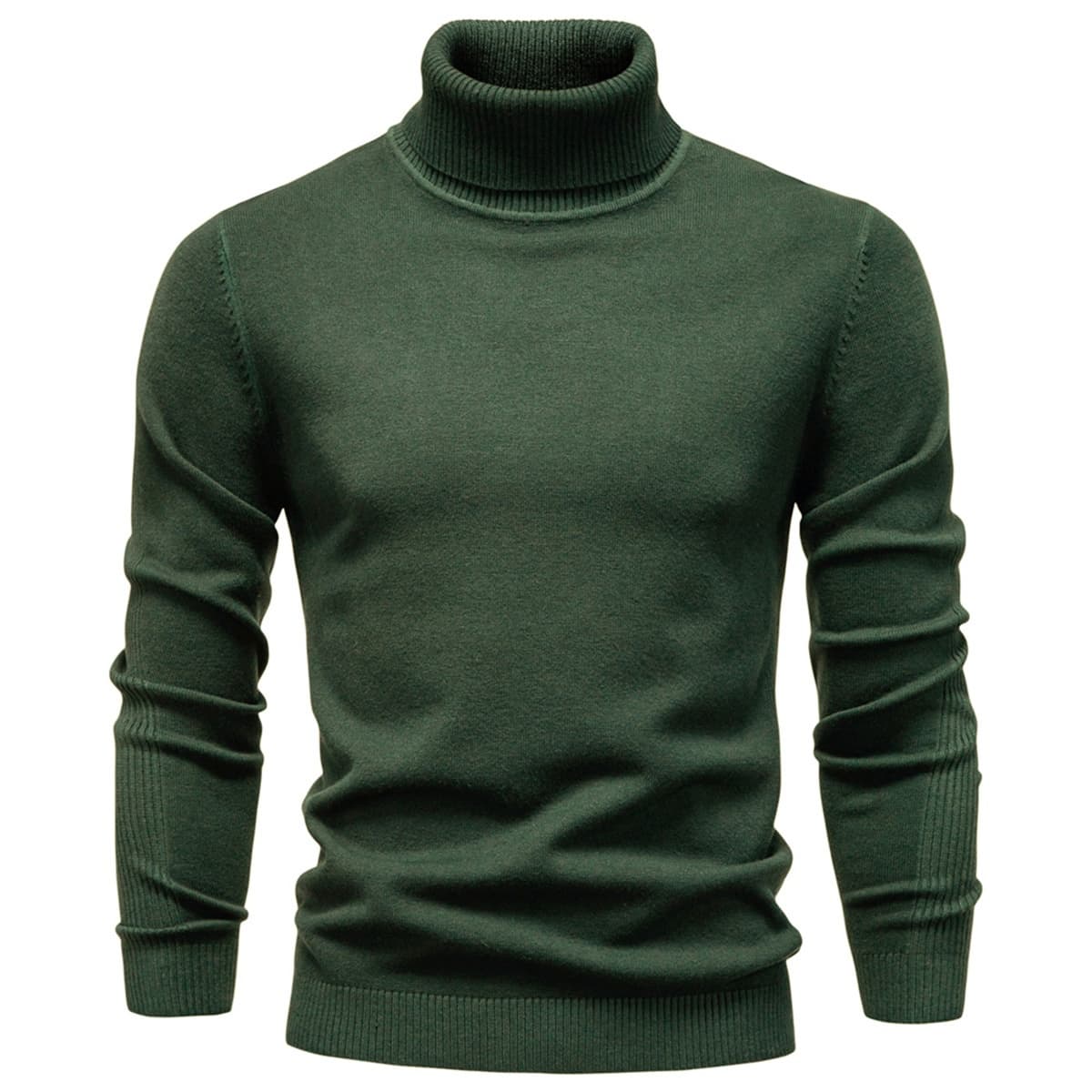 Men’s Slim Fit High Neck Pullover Sweater