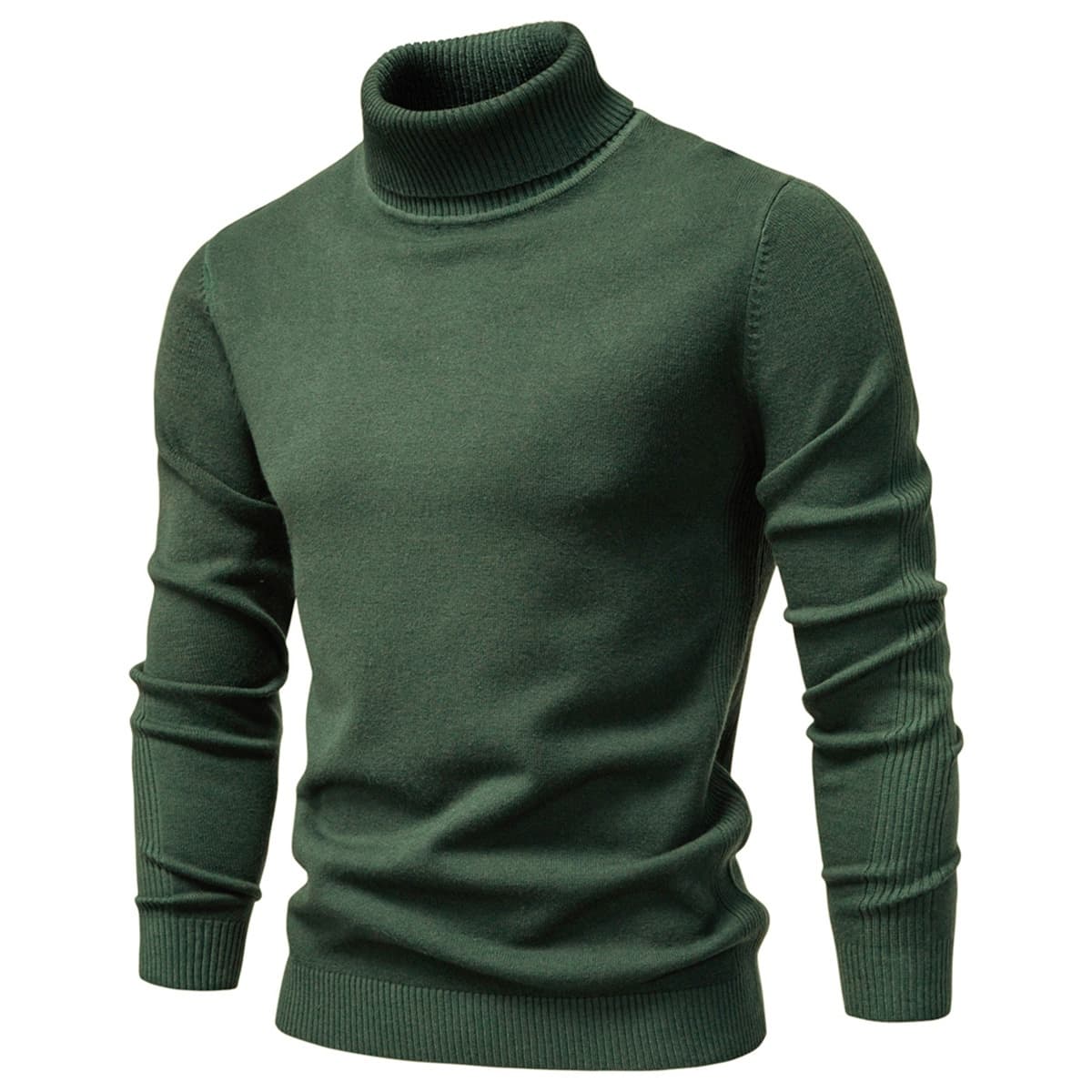 Men’s Slim Fit High Neck Pullover Sweater