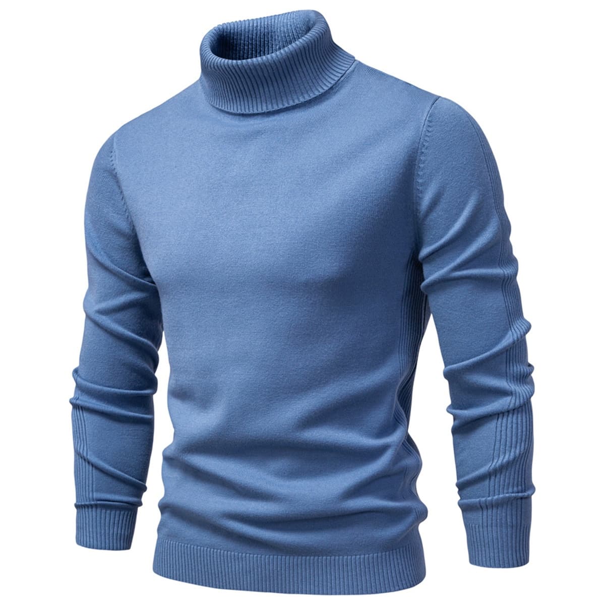 Men’s Slim Fit High Neck Pullover Sweater