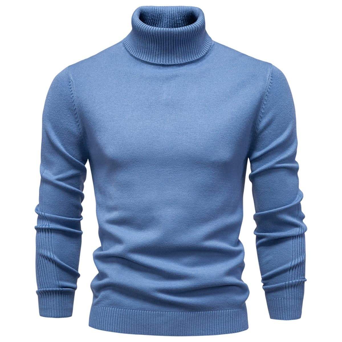 Men’s Slim Fit High Neck Pullover Sweater