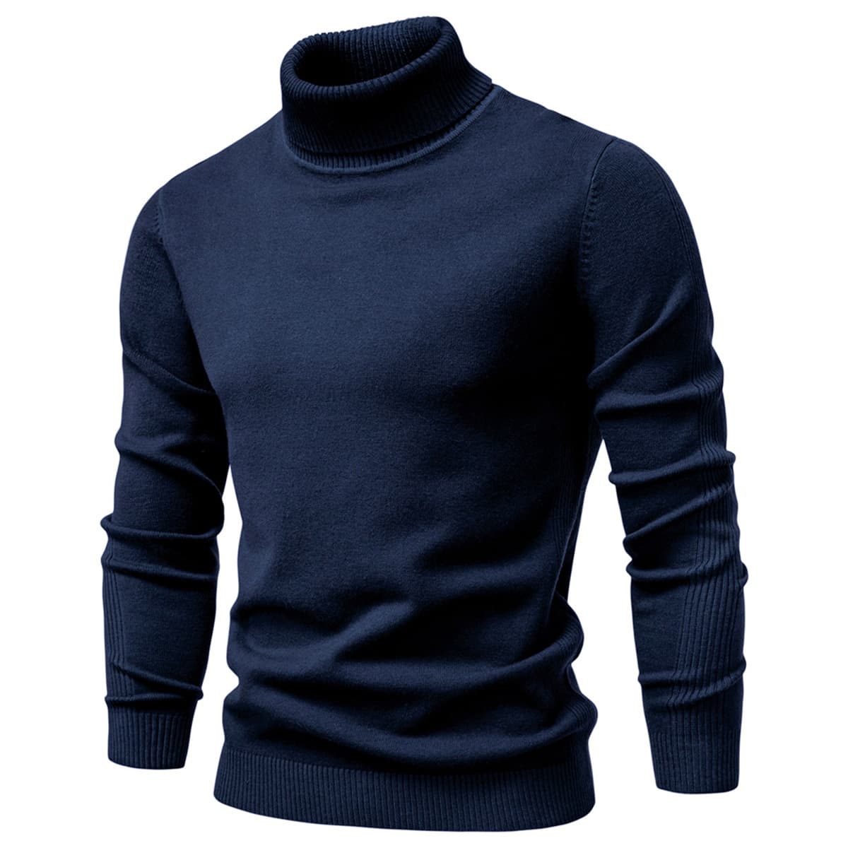 Men’s Slim Fit High Neck Pullover Sweater
