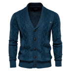 Men’s Argyle Button Front Cardigan Sweater