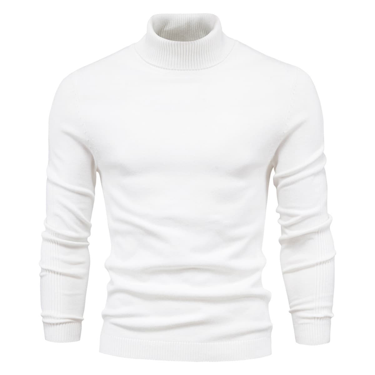 Men’s Slim Fit High Neck Pullover Sweater