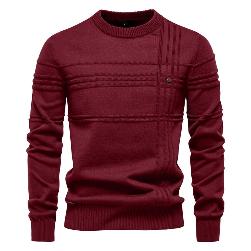 Men’s Geometric Ribbed Knit Pullover
