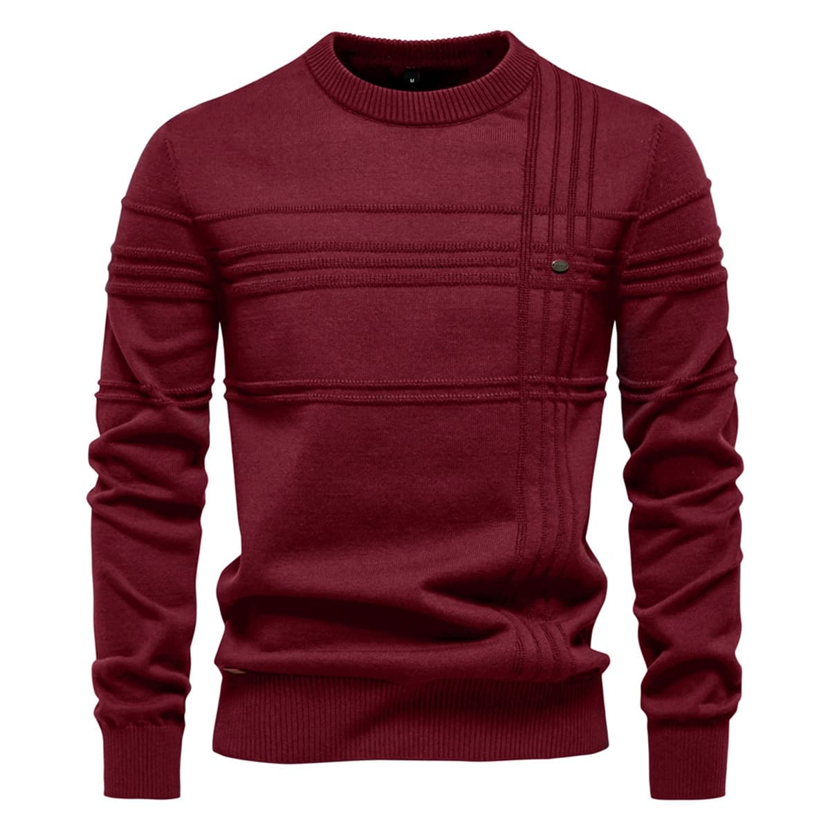 Men’s Geometric Ribbed Knit Pullover