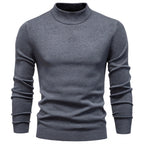 Men’s Solid Mockneck Pullover Sweater