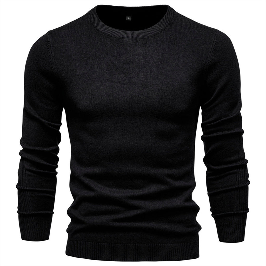 Men’s Casual Solid Crewneck Sweater