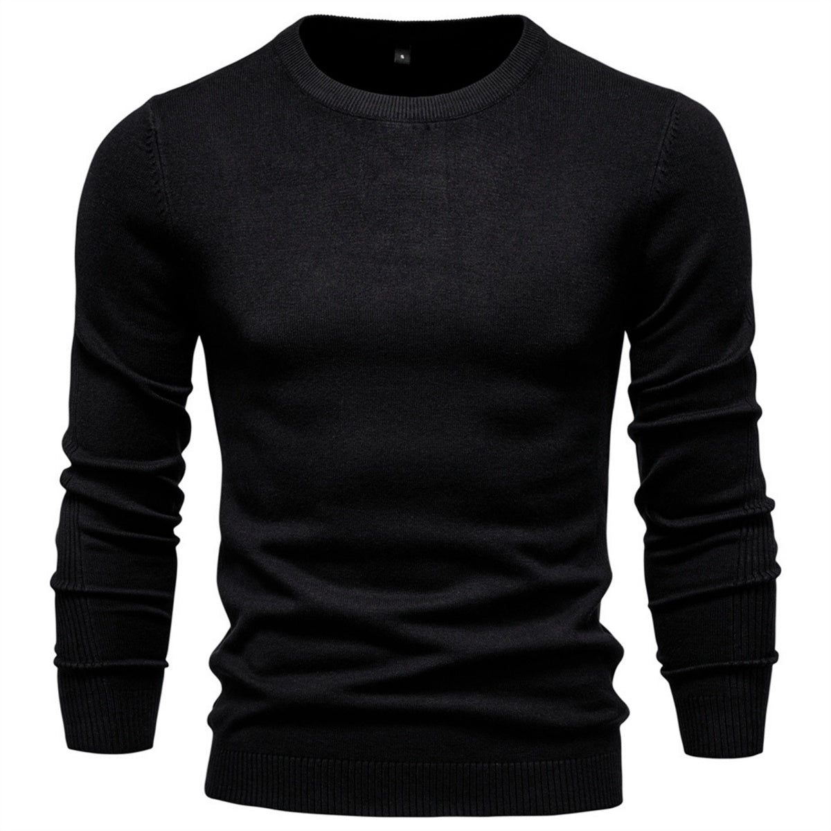 Men’s Casual Solid Crewneck Sweater