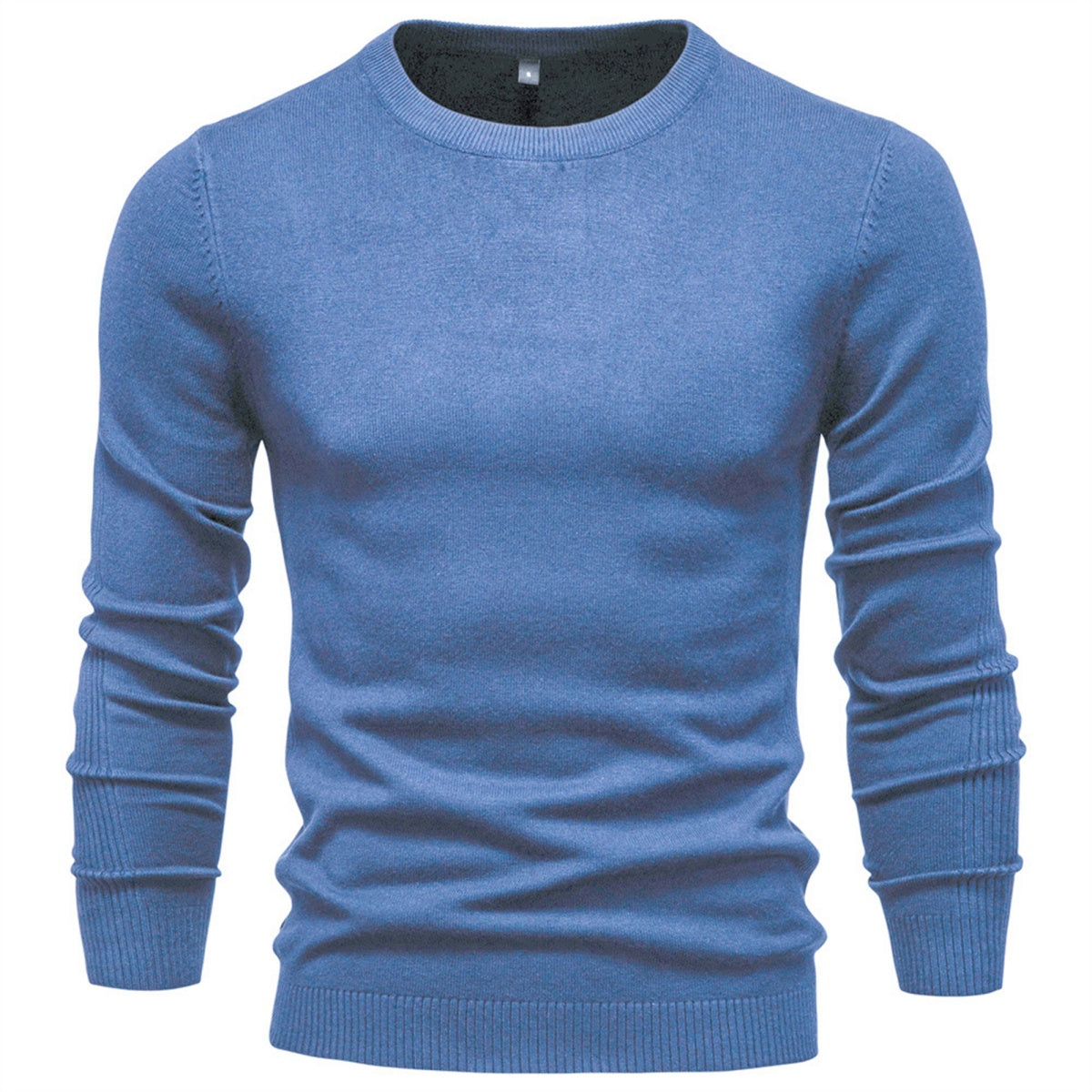 Men’s Casual Solid Crewneck Sweater