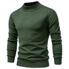 Men’s Solid Mockneck Pullover Sweater