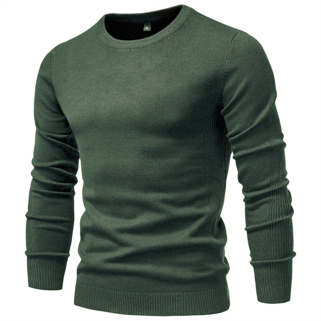 Men’s Casual Solid Crewneck Sweater