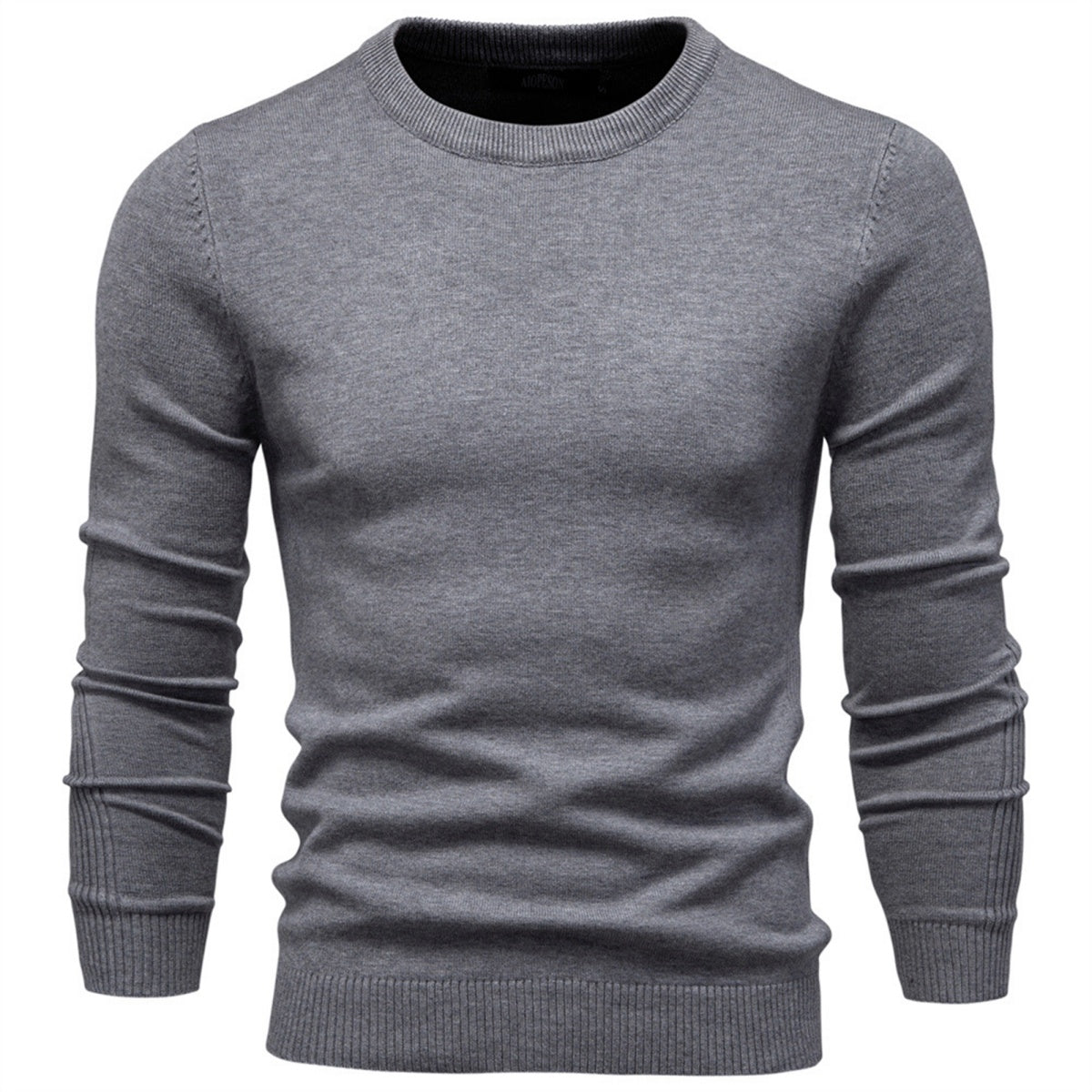 Men’s Casual Solid Crewneck Sweater