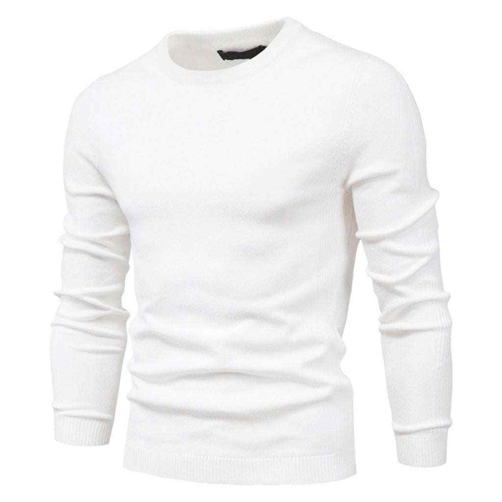 Men’s Casual Solid Crewneck Sweater