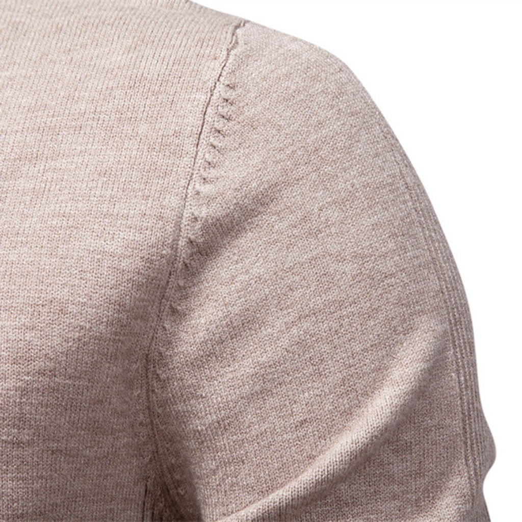 Men’s Solid Mockneck Pullover Sweater