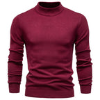 Men’s Solid Mockneck Pullover Sweater