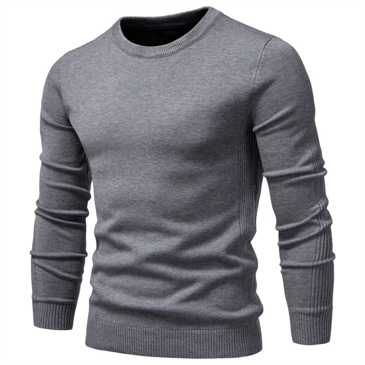 Men’s Casual Solid Crewneck Sweater