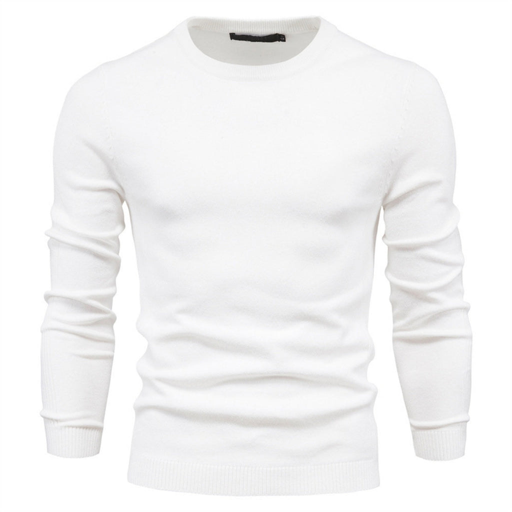 Men’s Casual Solid Crewneck Sweater