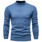 Men’s Solid Mockneck Pullover Sweater