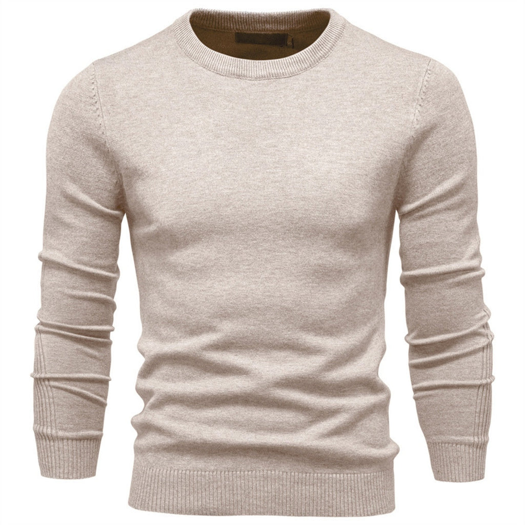 Men’s Casual Solid Crewneck Sweater