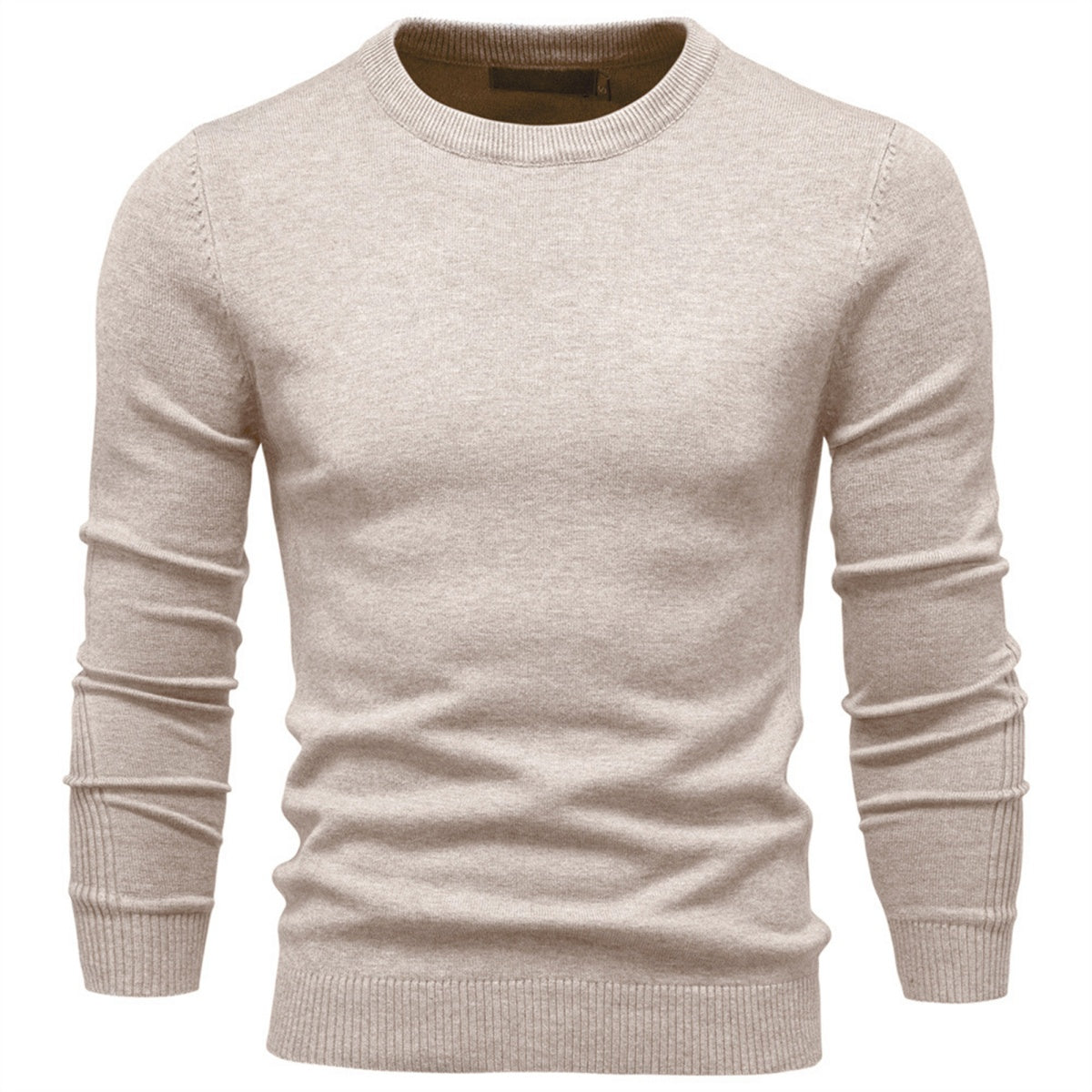 Men’s Casual Solid Crewneck Sweater