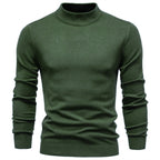 Men’s Solid Mockneck Pullover Sweater