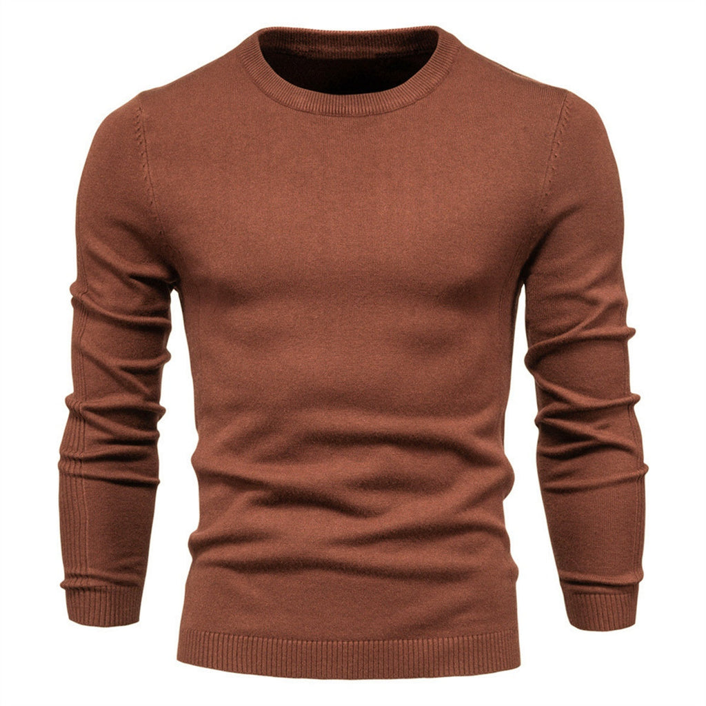 Men’s Casual Solid Crewneck Sweater
