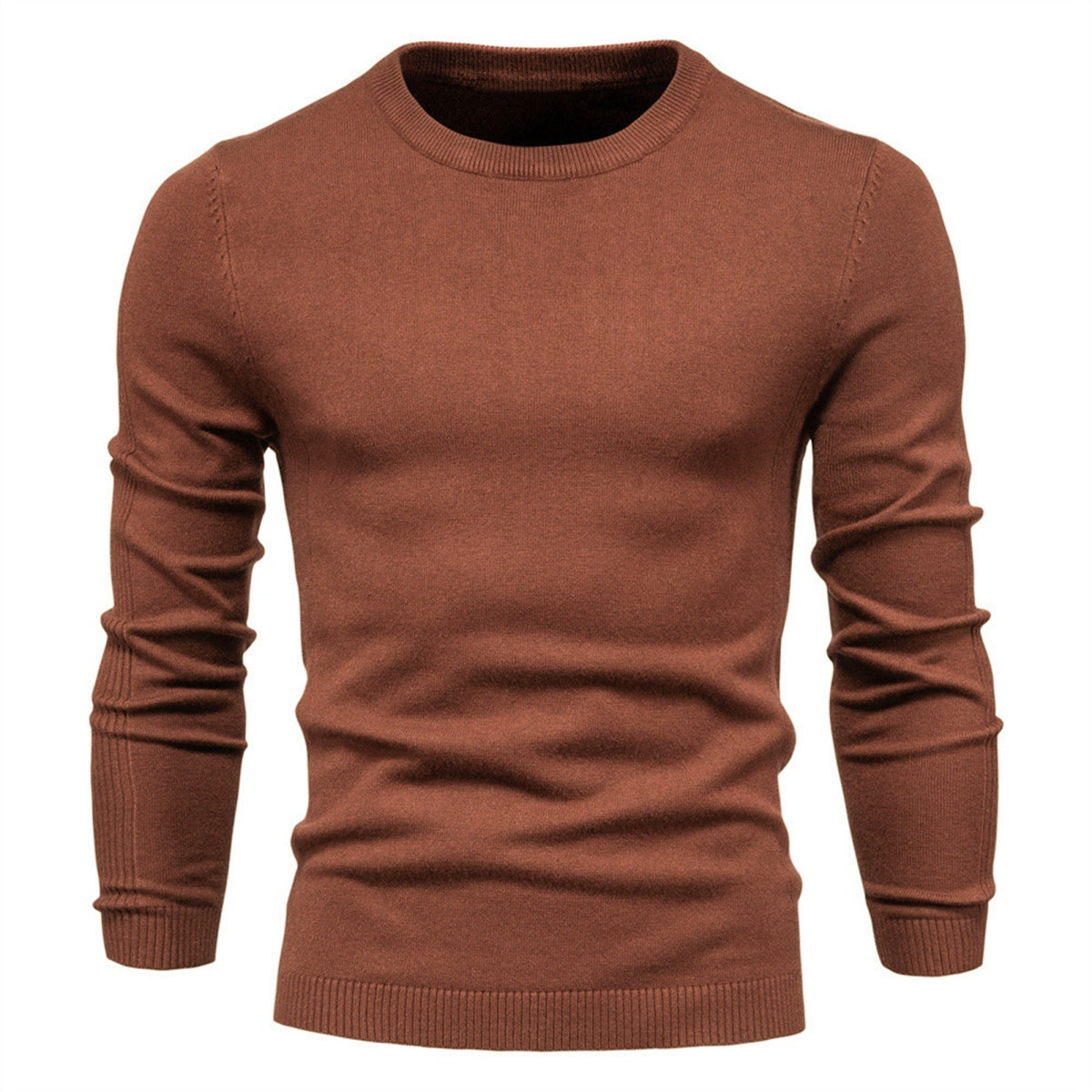 Men’s Casual Solid Crewneck Sweater