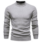 Men’s Solid Mockneck Pullover Sweater